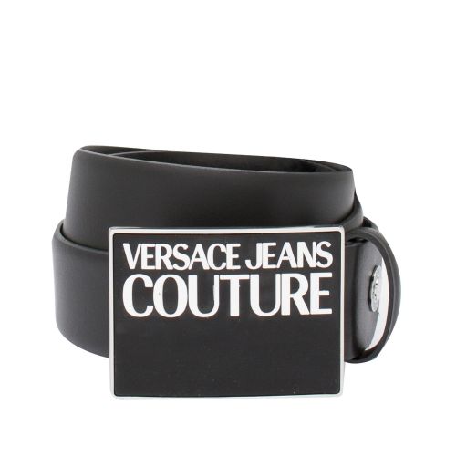 Mens Black Branded Buckle Belt 49795 by Versace Jeans Couture from Hurleys