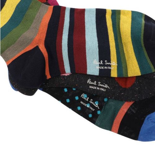 Mens Navy 3 Pack Socks 110096 by PS Paul Smith from Hurleys
