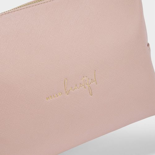 Womens Pink Hello Beautiful Make Up Bag 95074 by Katie Loxton from Hurleys