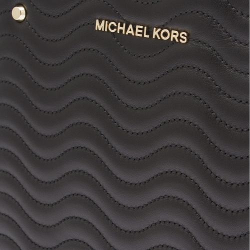 Womens Black Arielle Wavy Quilted Medium Tote Bag 50801 by Michael Kors from Hurleys