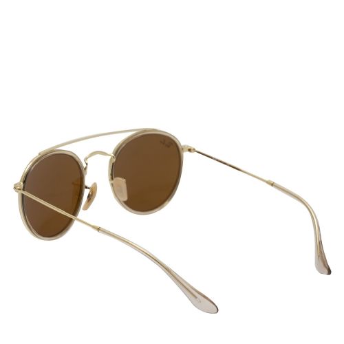 Junior Gold RJ9647S Round Double Bridge Sunglasses 60002 by Ray-Ban from Hurleys
