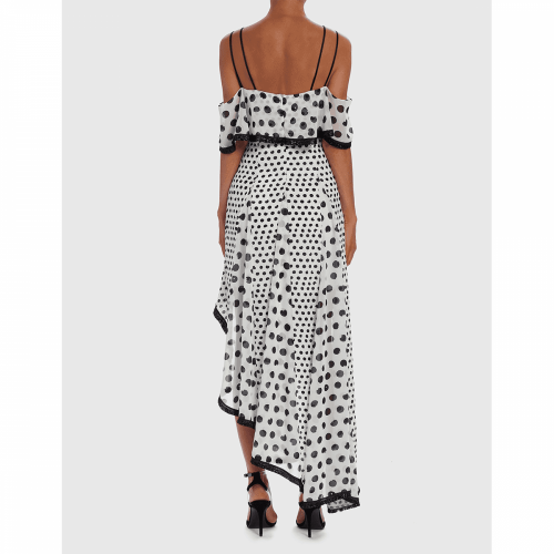 Womens White/Black Tallulah Spot Midi Dress 38487 by Forever Unique from Hurleys