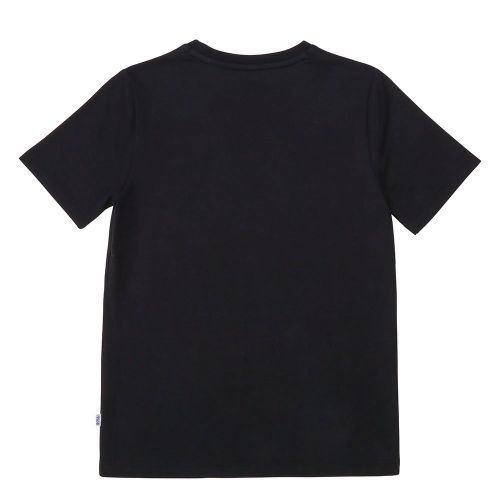 Boys Black Small Curved Logo S/s T Shirt 79103 by BOSS from Hurleys