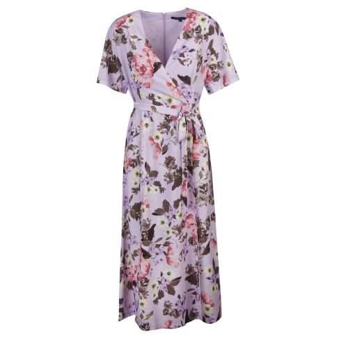 Womens Lavender Frost Armoise Crepe Maxi Wrap Dress 42331 by French Connection from Hurleys