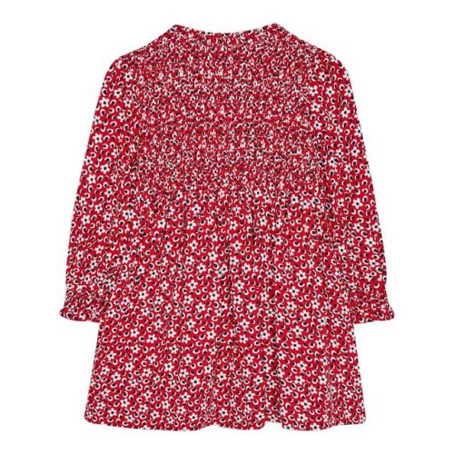 Girls Red Floral Smock Dress 95142 by Mayoral from Hurleys