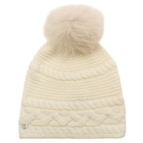 Womens Ivory Cable Knit Oversized Beanie Hat 62382 by UGG from Hurleys