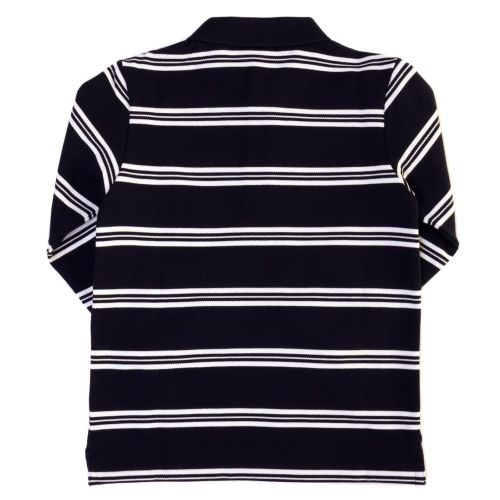 Boys Navy Striped L/s Polo Shirt 63951 by Lacoste from Hurleys