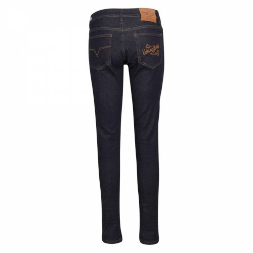 Womens Dark Blue Branded Skinny Fit Jeans 41698 by Versace Jeans from Hurleys