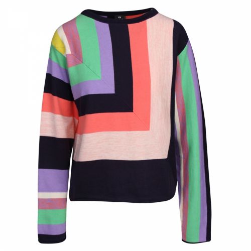 Womens Multicoloured Zig Zag Wide Neck Knitted Top 40822 by PS Paul Smith from Hurleys