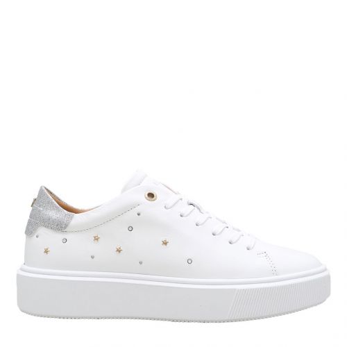 Womens White Starriy Star Platform Trainers 96938 by Ted Baker from Hurleys