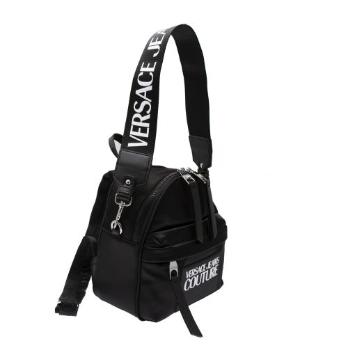 Womens Black Branded Satin Small Backpack 51150 by Versace Jeans Couture from Hurleys
