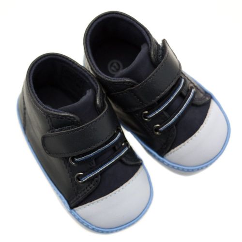 Baby Navy Branded Velcro Trainers (17-19) 65303 by BOSS from Hurleys