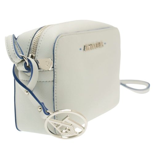 Womens White Small Crosshatch Cross Body Bag 69836 by Armani Jeans from Hurleys