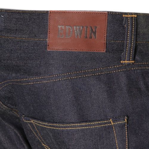 Mens 12.08oz F9.99 Blue Unwashed ED-55 Rainbow Selvage Relaxed Tapered Fit Jeans 18945 by Edwin from Hurleys