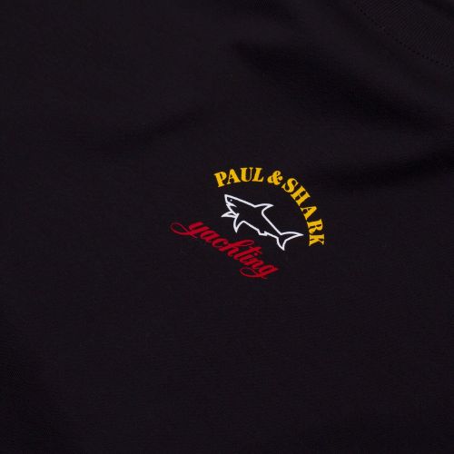 Mens Black Branded S/s T Shirt 76763 by Paul And Shark from Hurleys