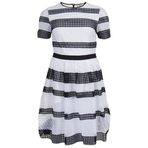 Womens White & Black Graphic Stripe Dress 7938 by Michael Kors from Hurleys