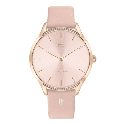 Womens Rose Gold/Blush Gray Leather Watch 59753 by Tommy Hilfiger from Hurleys