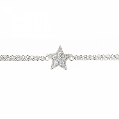 Womens Silver Celestial Star Chain Bracelet 34253 by Olivia Burton from Hurleys