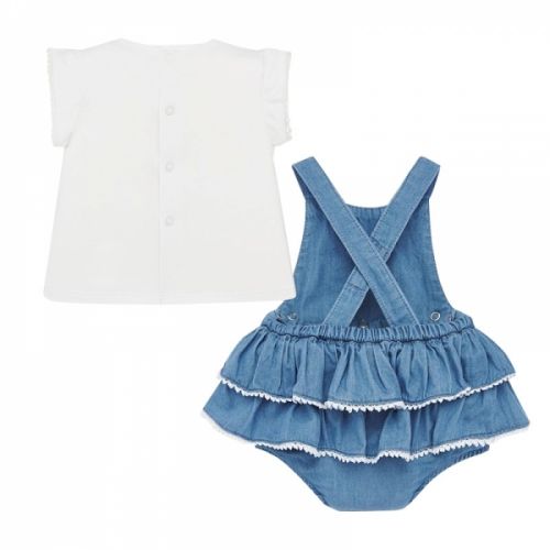 Baby Light Blue Denim Ruffle Dress Outfit 58180 by Mayoral from Hurleys
