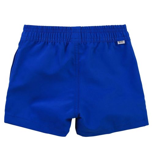 Toddler French Blue Branded Leg Swim Shorts 87822 by BOSS from Hurleys