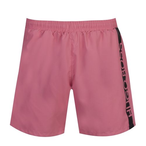 Mens Dusky Pink Dolphin Side Logo Swim Shorts 42824 by BOSS from Hurleys
