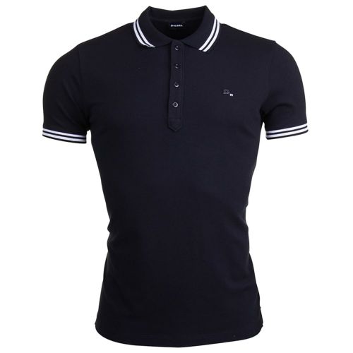 Mens Black T-Randy S/s Polo Shirt 10613 by Diesel from Hurleys