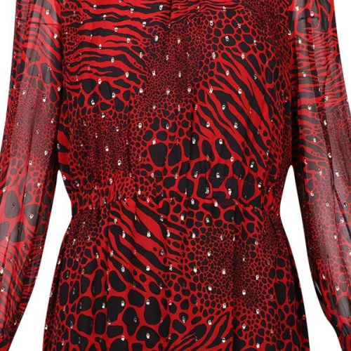 Womens Crimson Patchwork Animal Dress 110532 by Michael Kors from Hurleys