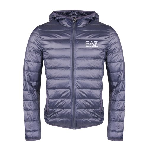Mens Navy Train Core ID Down Hood Jacket 30632 by EA7 from Hurleys