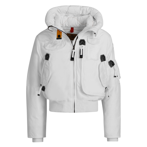 Girls Off White Gobi Base Hooded Jacket 80866 by Parajumpers from Hurleys