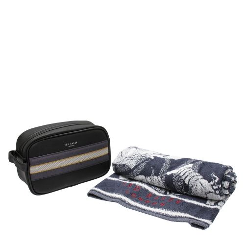 Mens Black Washset Washbag & Towel Set 50995 by Ted Baker from Hurleys