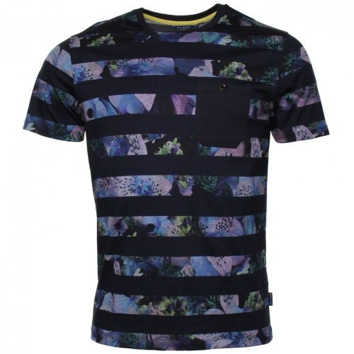 Mens Navy Aldale S/s Printed Tee Shirt 67442 by Ted Baker from Hurleys