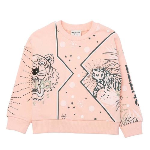 Girls Pink Mystic Print Sweat Top 95974 by Kenzo from Hurleys
