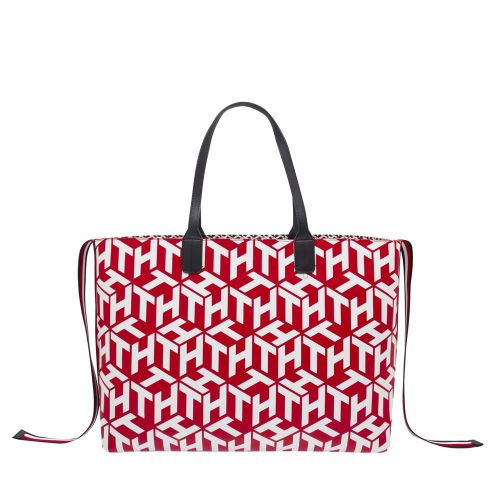 Womens Red Monogram Iconic Tommy Large Tote Bag 81073 by Tommy Hilfiger from Hurleys