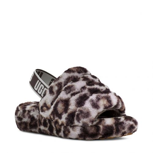 Womens Stormy Grey Fluff Yeah Slide Panther Slippers 94303 by UGG from Hurleys
