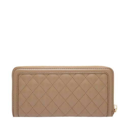 Womens Camel Quilted Zip Around Purse 43053 by Love Moschino from Hurleys