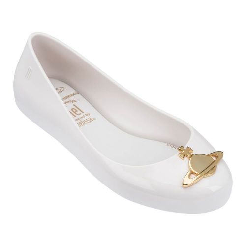 Vivienne Westwood Kids White Orb Space Love Dolly Shoes (10-2) 21516 by Mini Melissa from Hurleys
