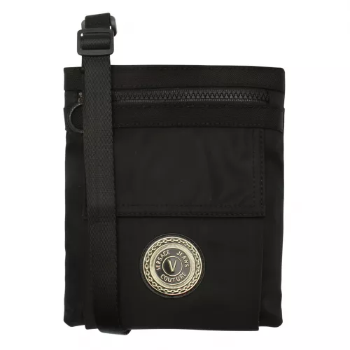 Mens Black Logo Emblem Pouch Crossbody Bag 84728 by Versace Jeans Couture from Hurleys