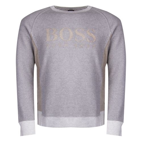 Casual Mens Light Grey Wenga Crew Sweat Top 32113 by BOSS from Hurleys