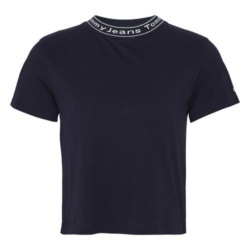 Womens Twilight Navy Branded Neck S/s T Shirt 58083 by Tommy Jeans from Hurleys