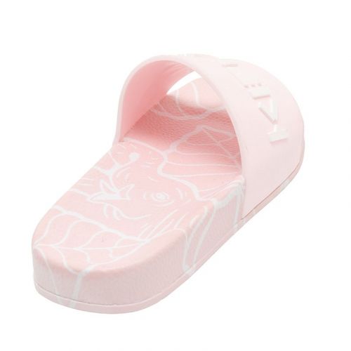 Girls Pale Pink Branded Tiger Slides (30-36) 103760 by Kenzo from Hurleys