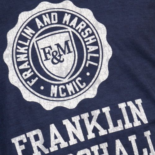 Mens Navy Big Logo S/s Tee Shirt 7839 by Franklin + Marshall from Hurleys