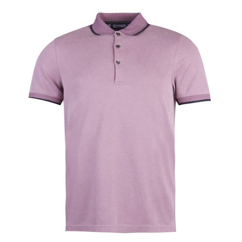Mens Purple Belver Knit Collar S/s Polo Shirt 29262 by Ted Baker from Hurleys