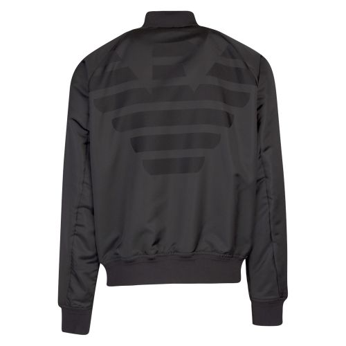 Mens Black Branded Bomber Jacket 36996 by Emporio Armani from Hurleys
