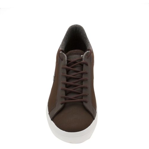 Mens Dark Brown Lerond Leather Trainers 34826 by Lacoste from Hurleys