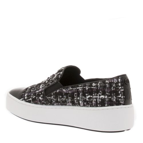 Womens Black/Silver Tia Slip On Trainers 33387 by Michael Kors from Hurleys