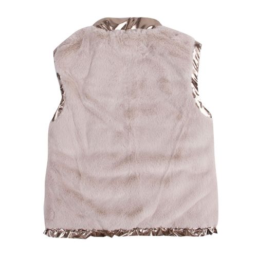 Girls Soft Gold Metallic Reversible Gilet 74851 by Mayoral from Hurleys