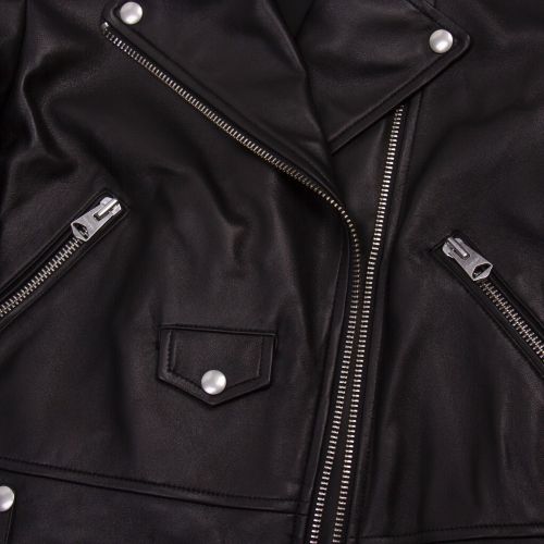Womens Black Baya-R Leather Biker Jacket 59851 by Mackage from Hurleys