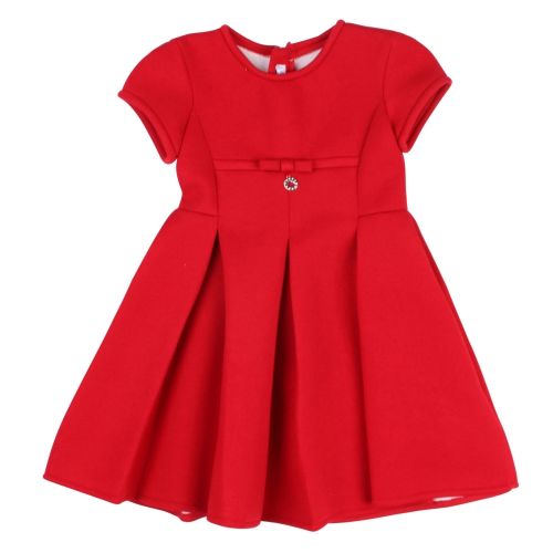 Girls Red Ponte Bow Dress 48496 by Mayoral from Hurleys