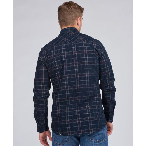 Mens Navy 1857 Check L/s Shirt 93934 by Barbour Steve McQueen Collection from Hurleys