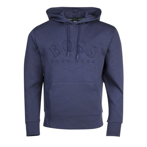 Athleisure Mens Navy Sly Hooded Sweat Top 26592 by BOSS from Hurleys